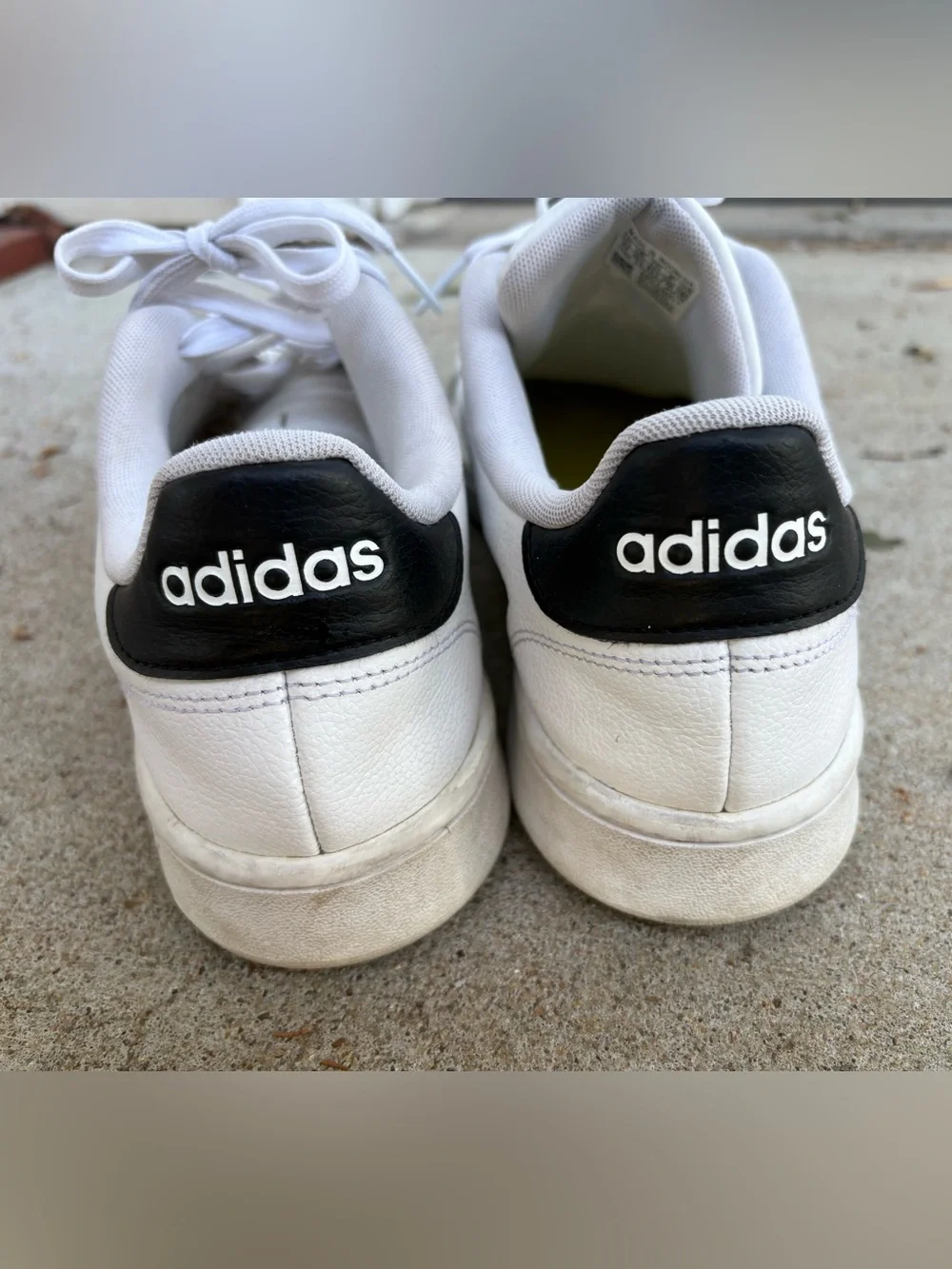 adidas Grand Court Cloud White and Core Black Mens 11